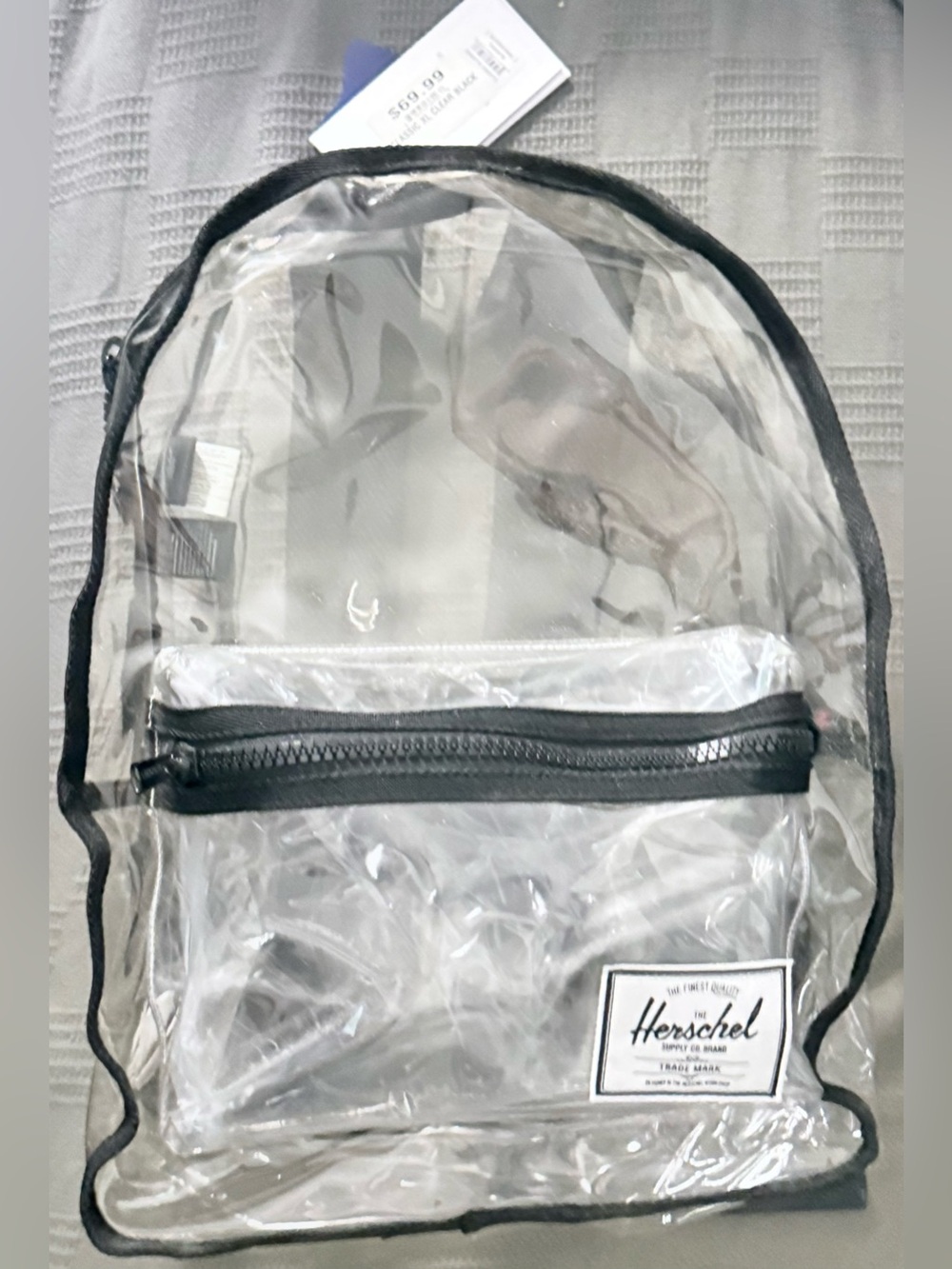 Brand New w/ Tags - HERSCHEL SUPPLY CO. Classic XL Clear and Black Backpack